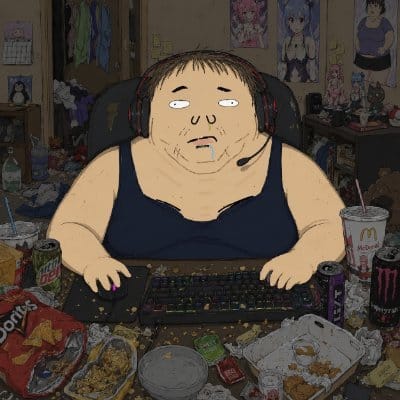 Stu in a chaotic room