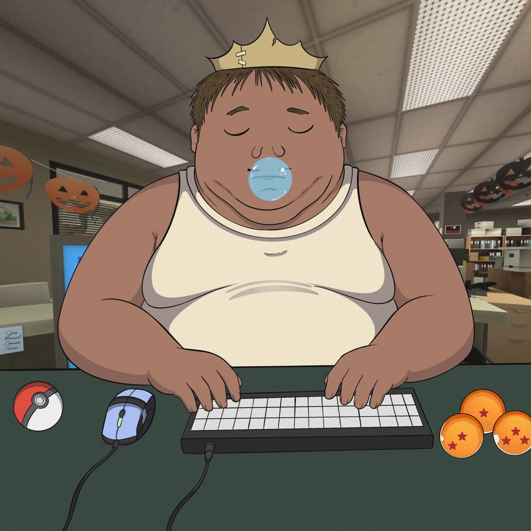 Stu with a crown